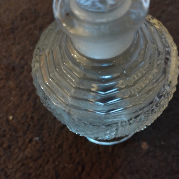 VINTAGE ADAM GLASS/  CRYSTAL EMPTY PERFUME BOTTLE,  MADE IN  ITALY! - Picture 5 of 14